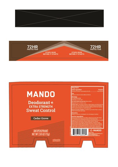 Mando Deodorant + Extra Strength Sweat Control Cedar Grove Label (Us Ap Big Stick 2.65oz Cedar Grove 020626 (2))